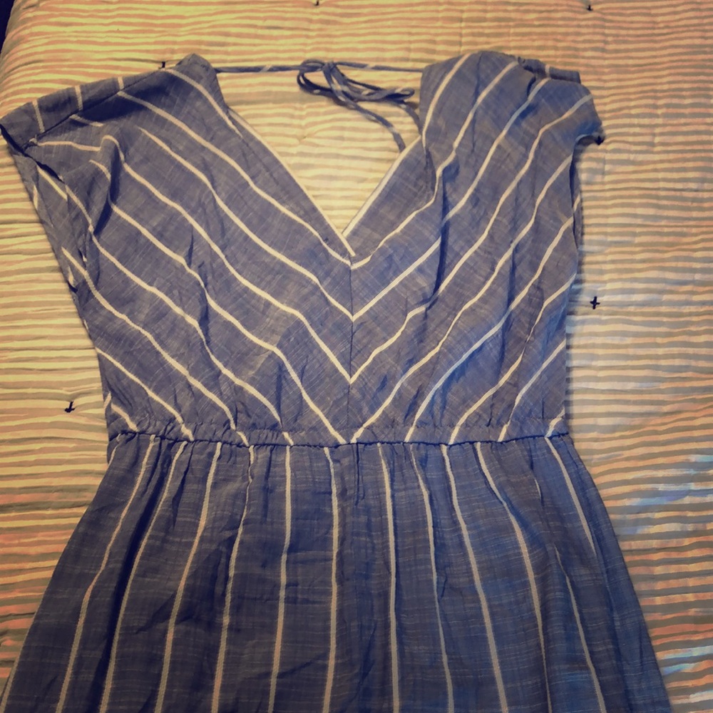 Denim and white dress